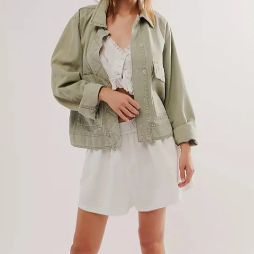 Damen lässige Oversized-Jacke R&B