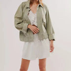 Damen lässige Oversized-Jacke R&B