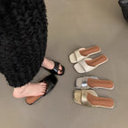Damen modische Slide-Pantoletten mit elegantem Riemen und bequemer Fußbettgestaltung R&B