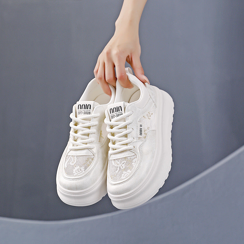 Damen modische Sneakers mit floralen Akzenten und dämpfender Sohle R&B