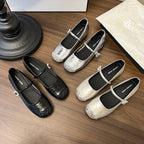 Damen Ballerinas mit modischem Riemen und glitzernder Oberfläche R&B