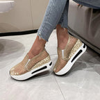 Damen Komfort-Sneaker mit funkelndem Netzdesign und anatomischem Fußbett R&B