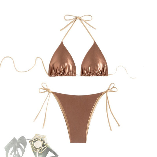 Damen Triangel-Bikini mit eleganten Schnüroptik R&B