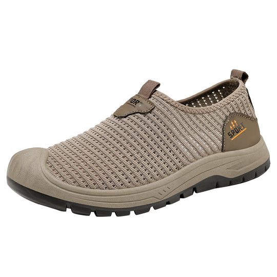 Damen Sportliche Slip-On Freizeitschuhe mit atmungsaktiver Struktur R&B