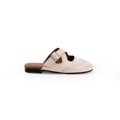 Damen offene Mules mit modischem Riemen und eleganter Perforation R&B