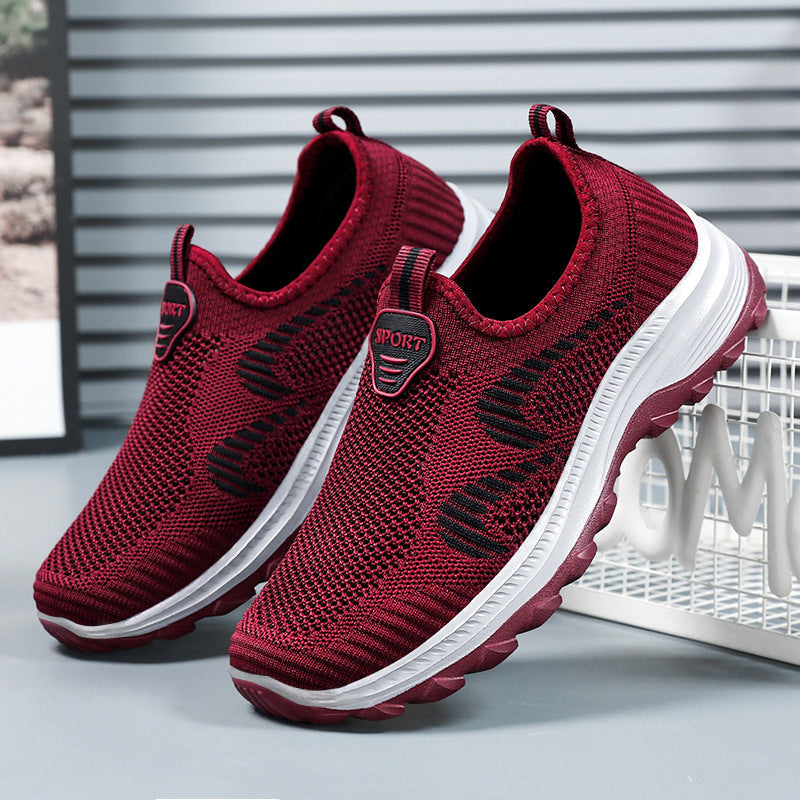Damen Sportliche Freizeitschuhe mit elastischem Strickdesign R&B