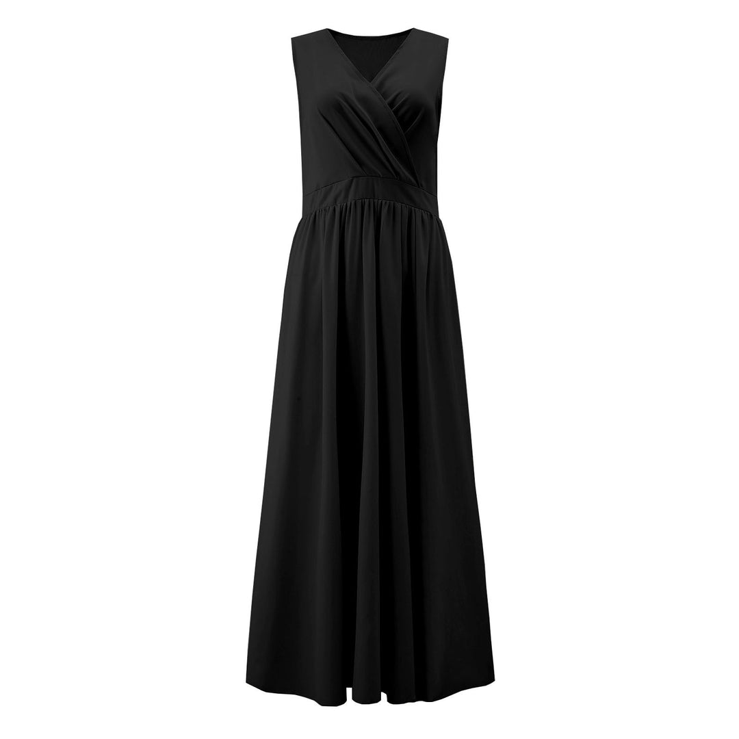 Damen Elegantes Maxikleid mit raffiniertem Wickeldesign und fließendem Stoff R&B