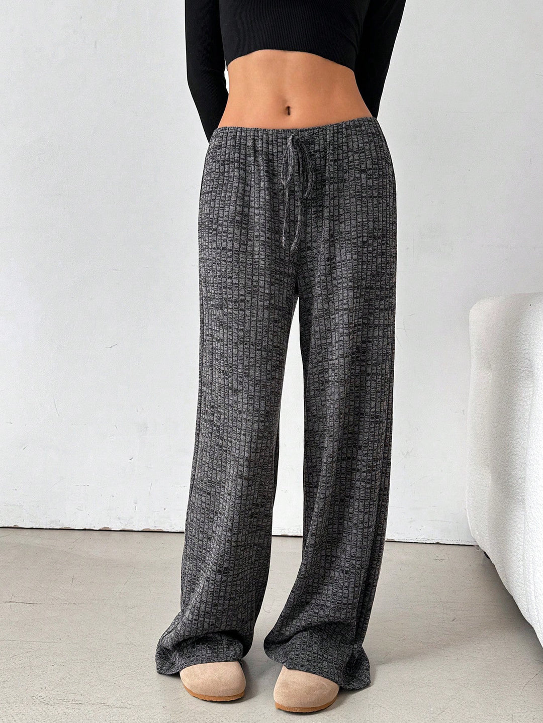 Damen komfortable Relaxhose mit weitem Schnitt und verstellbarem Kordelzug R&B