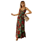 Damen Maxikleid mit floralen Mustern und raffiniertem Schnitt R&B