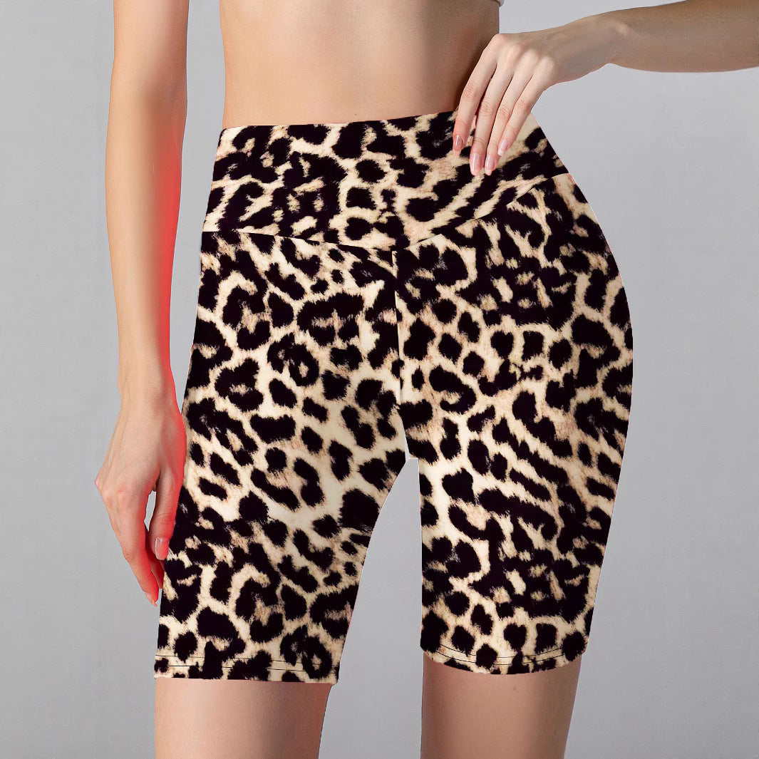 Damen Sportliche Hochbund-Radlerhose mit glänzendem Finish R&B