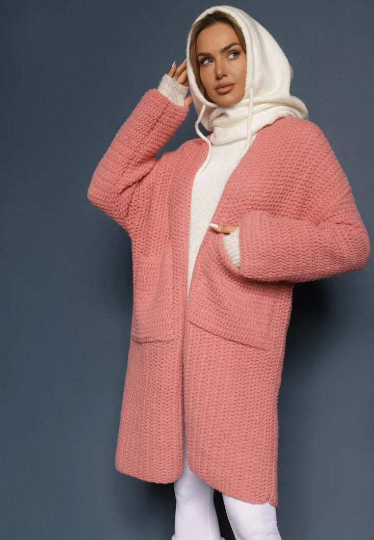 Damen Grobstrickjacke mit lässigem Schnitt und praktischen Taschen R&B