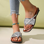 Damen Glitzernde Flip-Flops mit modischem Design R&B