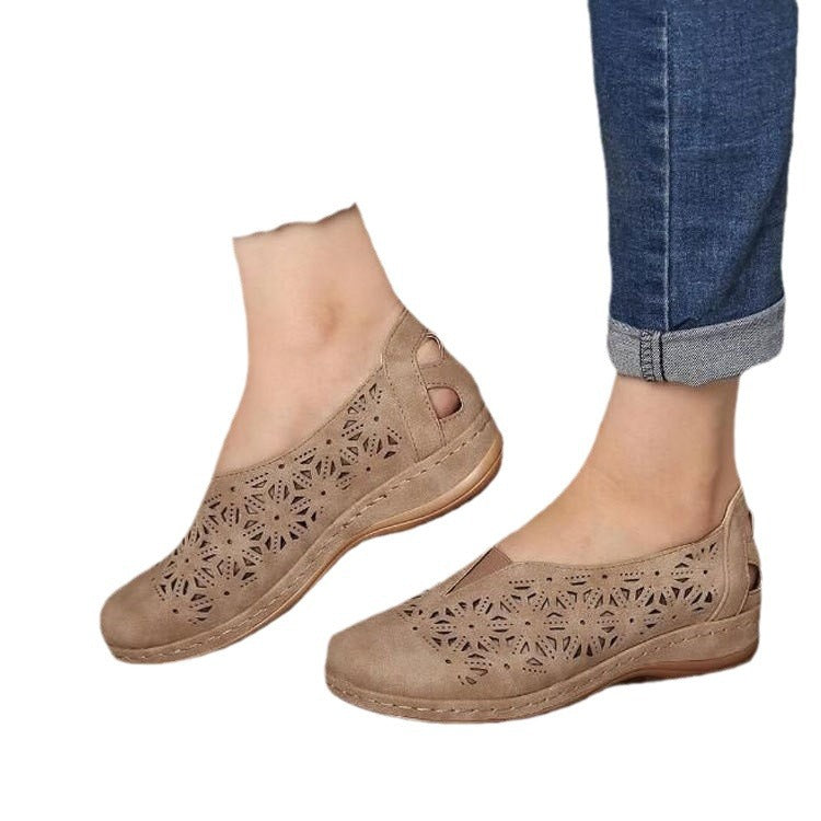 Damen bequeme Clogs mit modischem Perforationsdesign und ergonomischer Fußbettung R&B