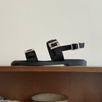 Damen modische Zehentrenner-Sandalen mit eleganten, verstellbaren Riemen und glitzernden Schnallen