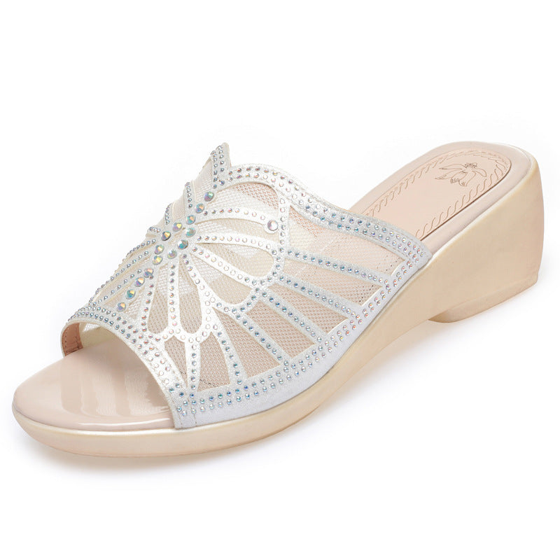 Damen Elegante Sandalen mit modischem Strassdesign und komfortablem Blockabsatz R&B