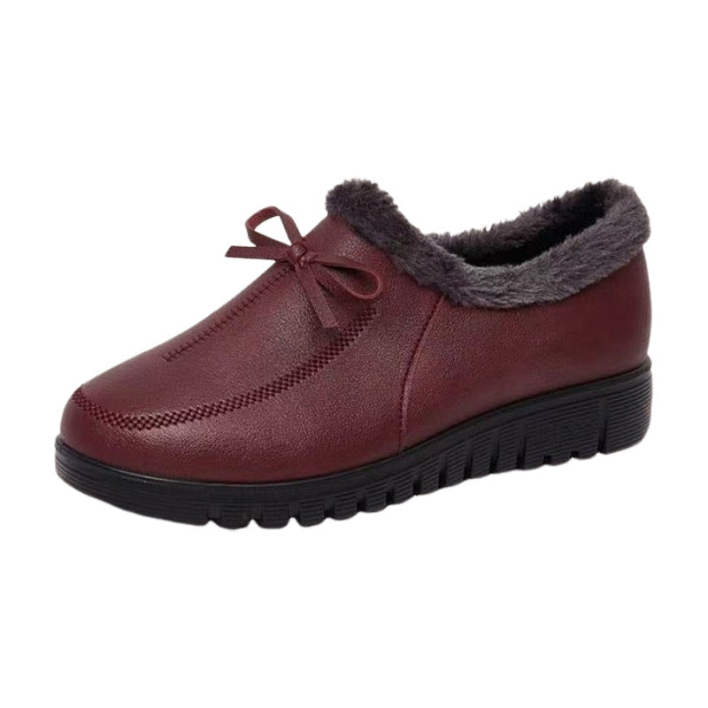 Damen Warme Sneaker mit gefüttertem Kragen und modischem Schleifendetail R&B