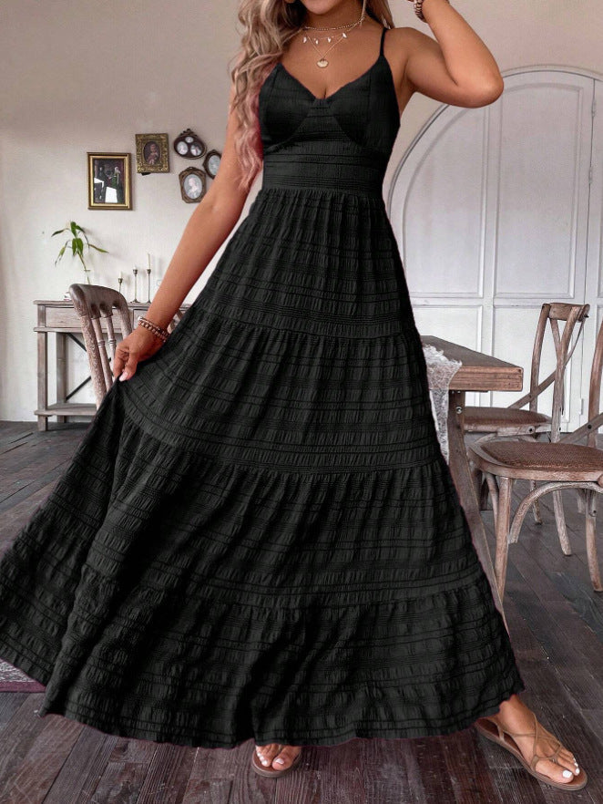 Damen Maxikleid mit femininer Silhouette und luftiger Struktur R&B