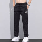 Herren Sportliche Freizeithose mit verstellbarem Kordelzug und seitlichen Reißverschlusstaschen R&B
