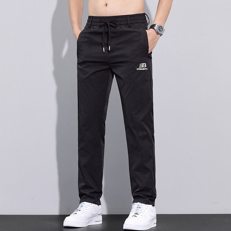 Herren Sportliche Freizeithose mit verstellbarem Kordelzug und seitlichen Reißverschlusstaschen R&B
