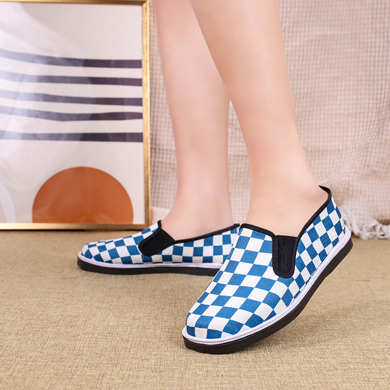 Damen Slip-On Sneaker mit Karomuster R&B