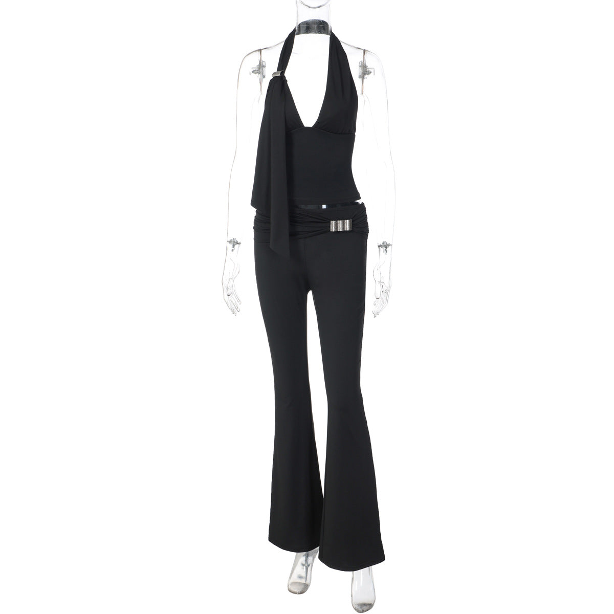 Damen Jumpsuit mit elegantem Halterdesign und schmaler Passform R&B