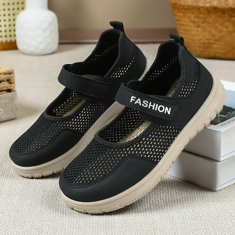 Damen luftige Leichtgewicht Sneakers mit Klettverschluss R&B