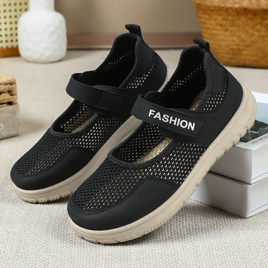 Damen luftige Leichtgewicht Sneakers mit Klettverschluss R&B