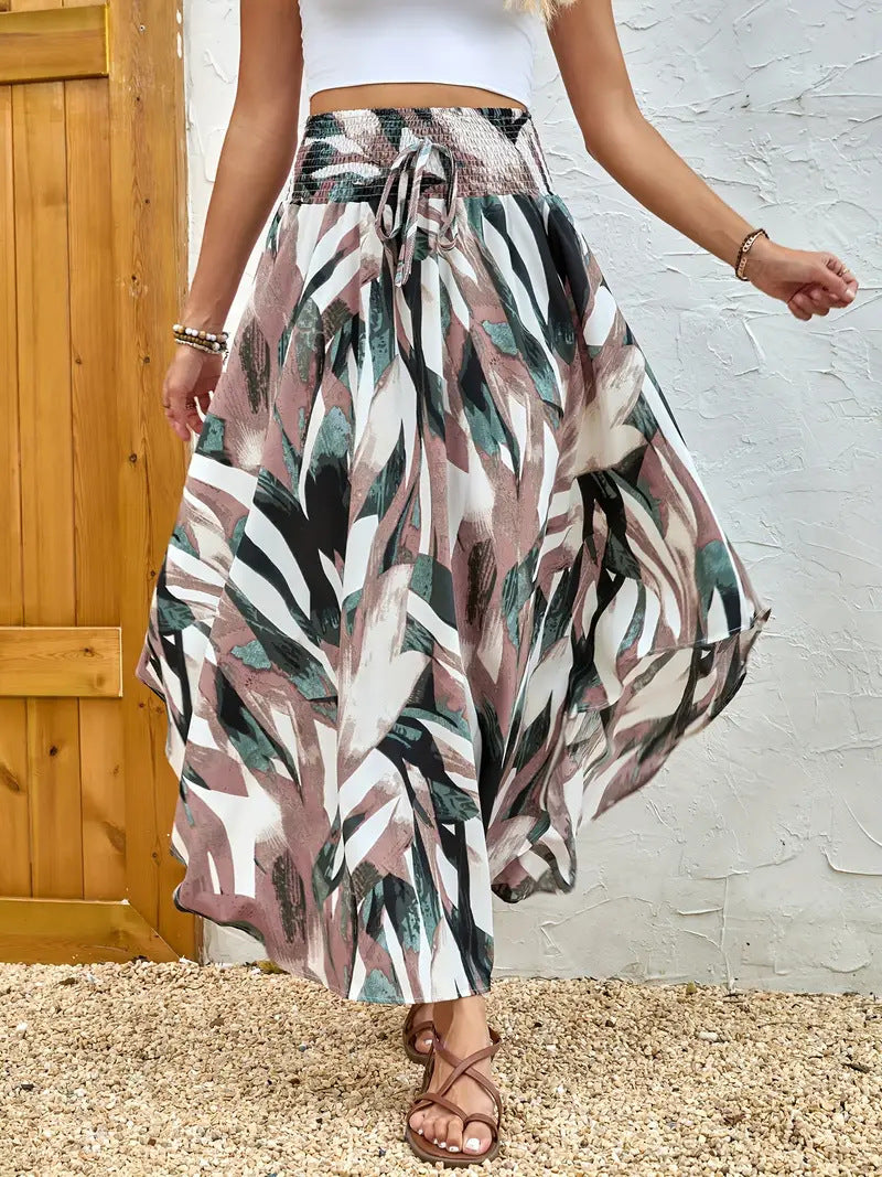 Damen Eleganter Maxirock mit modernem Chevron-Muster R&B
