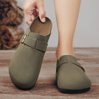 Damen elegante Clogs mit verstellbarem Riemen und rutschfester Sohle R&B