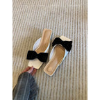 Damen elegante Slipper mit zierlichem Schleifendetail R&B