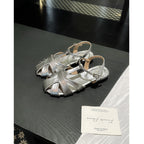 Damen Slingback Sandalen mit komfortablem Fußbett und elegantem Riemendesign