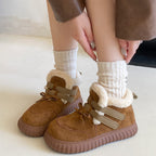 Damen Bequeme Winterboots mit weichem Kunstfellkragen und rutschfester Sohle R&B