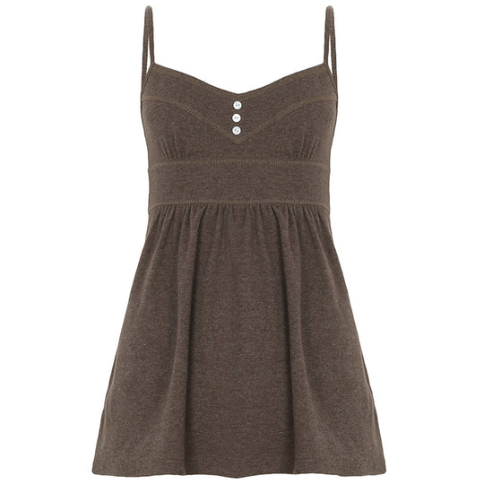 Damen lässiges Trägerkleid mit schmeichelndem Schnitt R&B