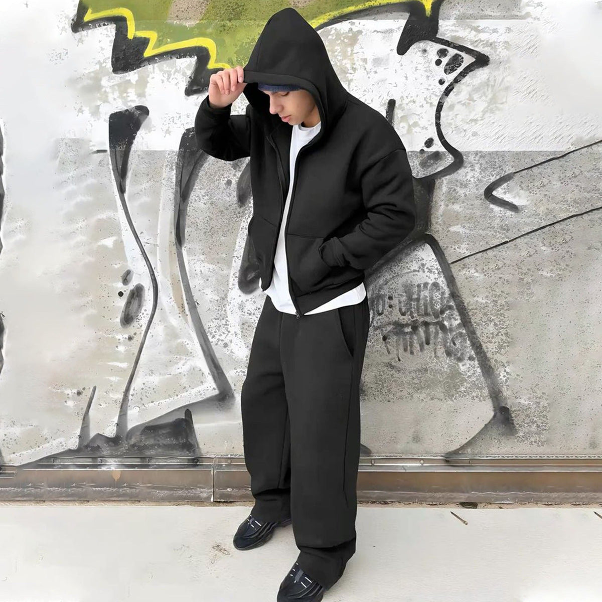 Herren nan Oversize Zip-Hoodie und Relaxed Sweatpants Set Redlich & Becker