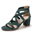 Damen Sandalen mit stylischem Kreuzriemen und komfortablem Blockabsatz R&B