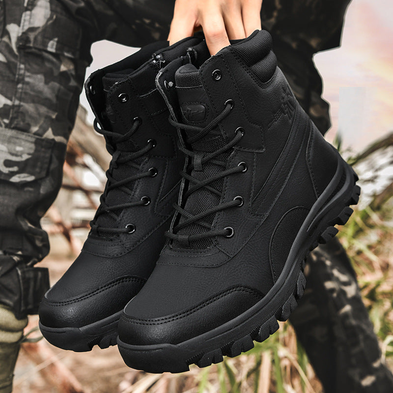 Herren wasserabweisende Tactical Boots mit hohem Knöchelschutz und strapazierfähiger Sohle R&B