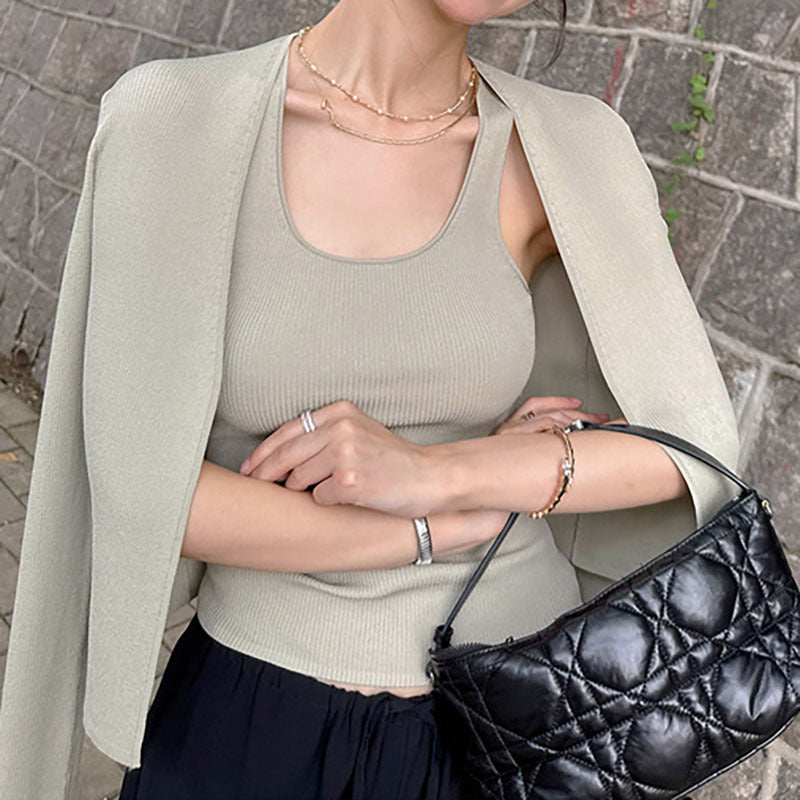 Damen Eleganter und bequemer Cardigan im minimalistischen Design R&B