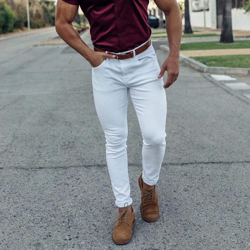 Herren Slim-Fit Chinohose mit modernem Design und elastischem Bund R&B