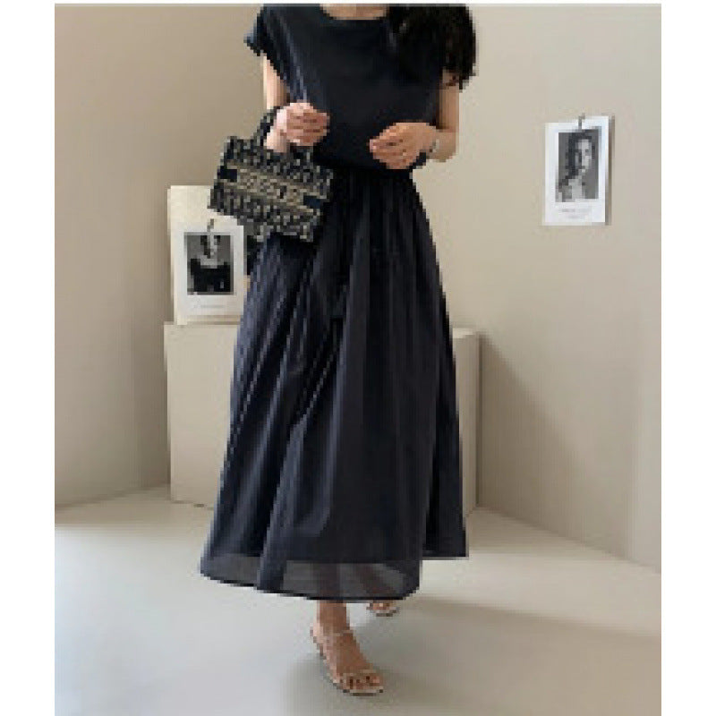 Damen Maxikleid mit tailliertem Bund R&B
