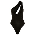 Damen Einteiler Badeanzug mit raffiniertem Schnitt und asymmetrischem Kragen R&B