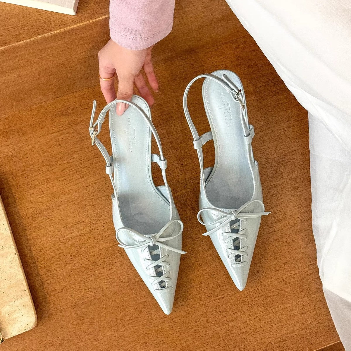 Damen Slingback-Pumps mit raffinierter Schnürungsdetails und elegantem Design R&B