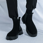 Damen Modische Chelsea-Stiefel mit rutschfester Sohle und elastischen Einsätzen R&B