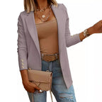 Damen Elegante Blazerjacke mit modischen Knopfdetails R&B