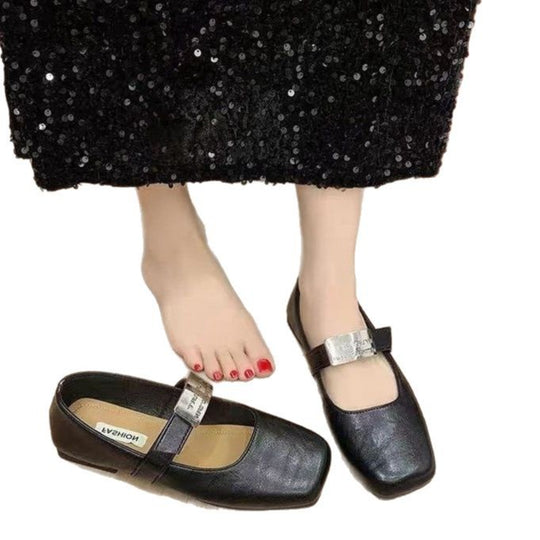 Damen Ballerinas mit modischer Riemchenverzierung R&B