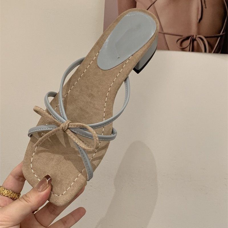 Damen Sandaletten mit eleganten Riemen und dekorativem Schleifendesign R&B