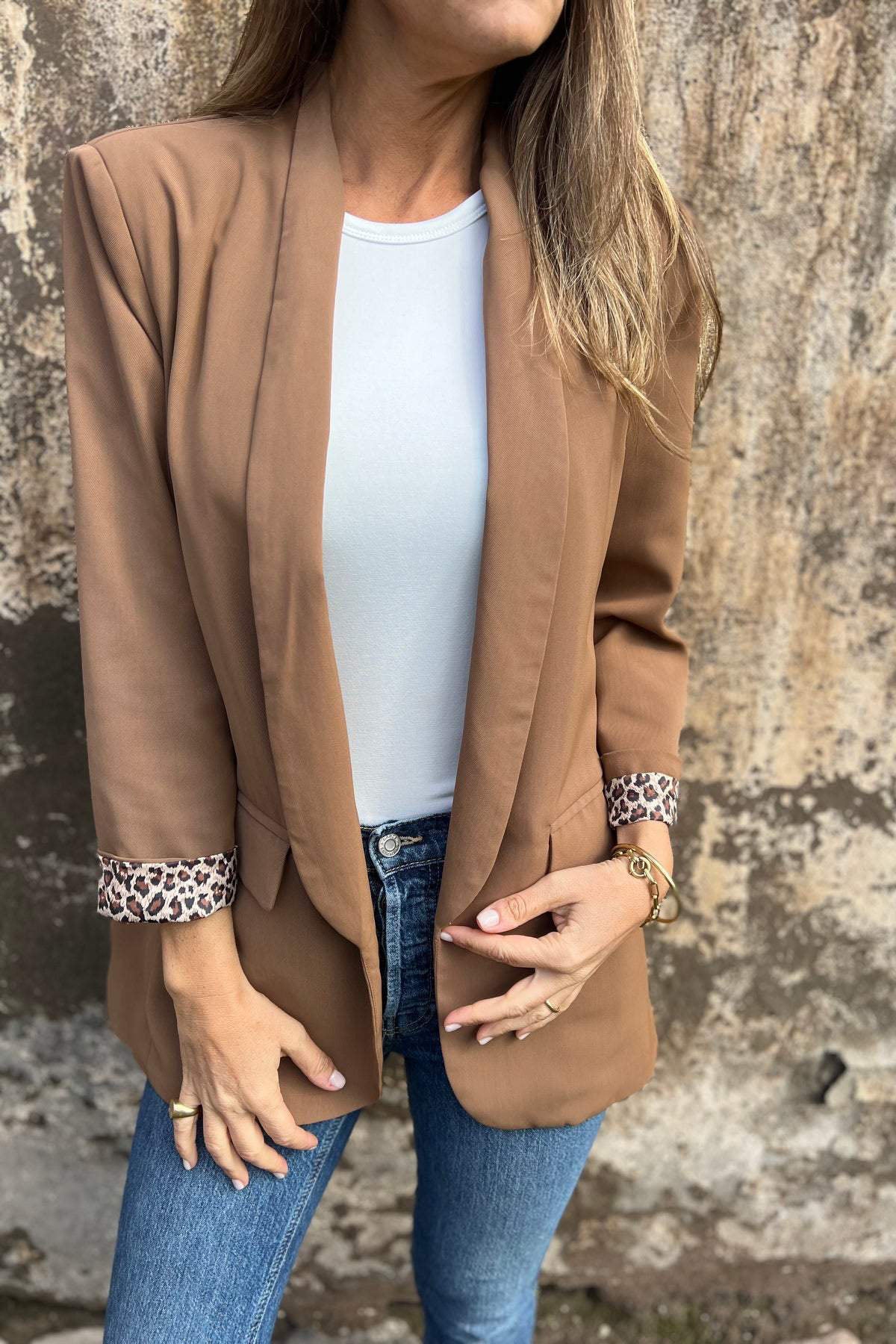 R&B | Blazer mit Леопарденmuster Füttert