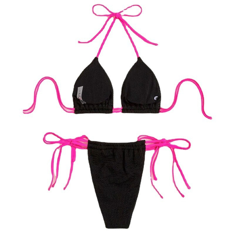 Damen Triangel-Bikini-Set mit verstellbaren Schnürungen