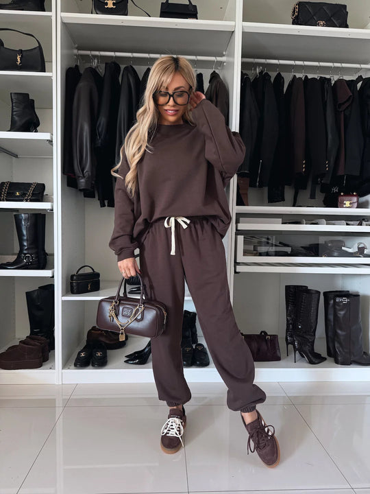 Damen entspannendes Sweat-Set mit hohem Komfort und weitem Schnitt R&B