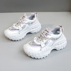Damen bequeme und stylische Sneakers mit rutschfester Sohle und atmungsaktiver Mesh-Oberfläche R&B