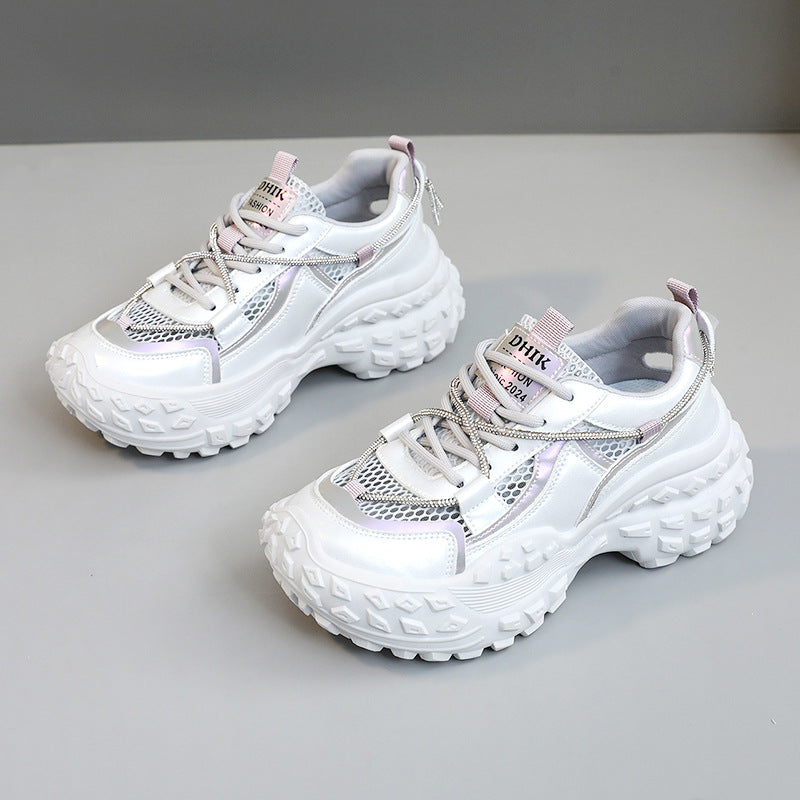 Damen bequeme und stylische Sneakers mit rutschfester Sohle und atmungsaktiver Mesh-Oberfläche R&B